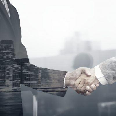 Business partners handshake international business concept